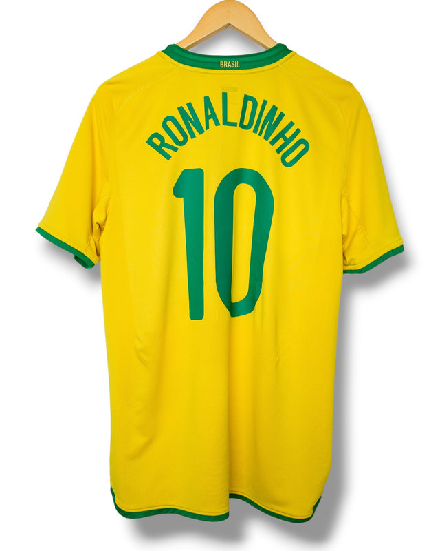 Brazilie 2008 Thuis Shirt Ronaldinho #10 (L)