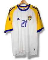 Zweden 2002 Uit Shirt Ibrahimovic #21 (L)