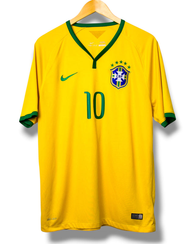 Brazilie 2014 Thuis Shirt Neymar #10 (L)
