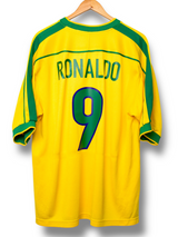 Brazil 1998 Home Shirt Ronaldo #9 (XL)