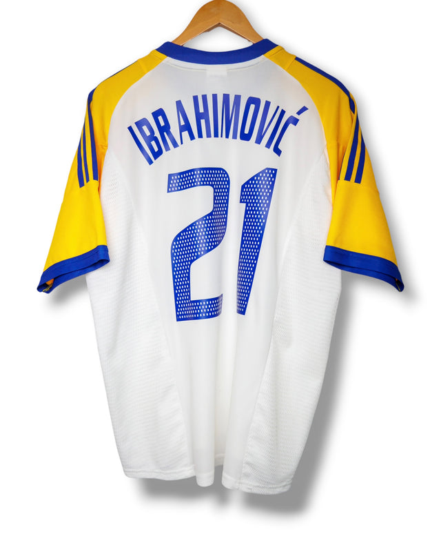 Zweden 2002 Uit Shirt Ibrahimovic #21 (L)