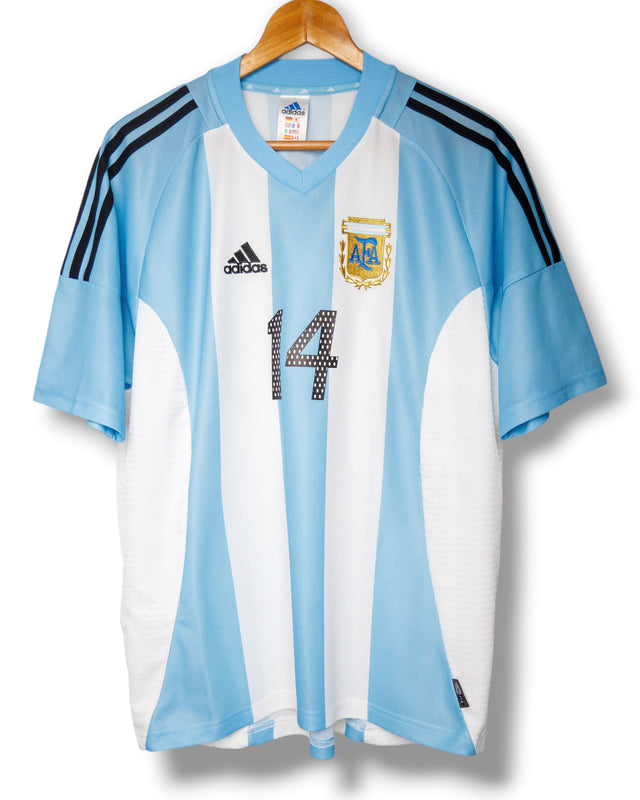 Argentinie 2002 Thuis Shirt Simeone #14 (L)