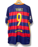 Barcelona 2015/2016 Thuis Shirt Suarez #9 (XL)