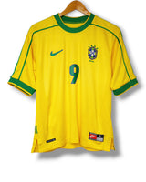 Brazilie 1998 Thuis Shirt Ronaldo #9 (S)