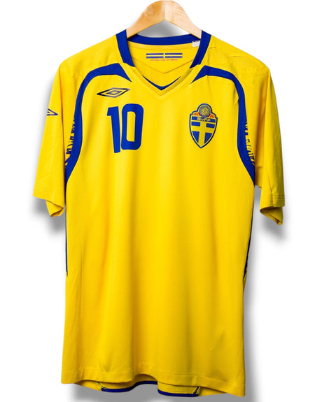 Sweden 2008 Home Shirt Ibrahimovic #10 (L)