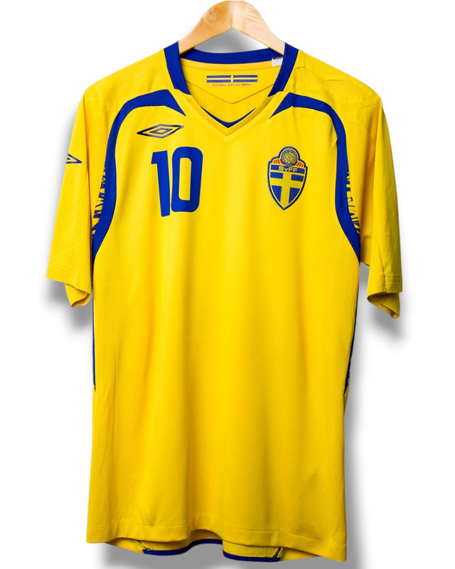 Sweden 2008 Home Shirt Ibrahimovic #10 (L)