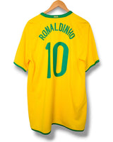 Brazilie 2008 Thuis Shirt Ronaldinho #10 (M)