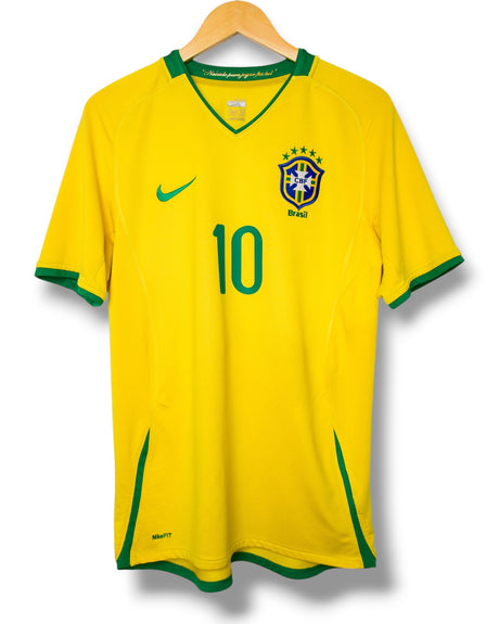 Brazil 2008 Home Shirt Ronaldinho #10 (L)