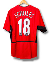 Manchester United 2002/2003 Thuis Shirt Scholes #18 (M)
