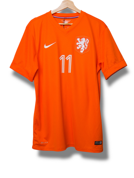 Netherlands 2014 Home Shirt Robben #11 (L)