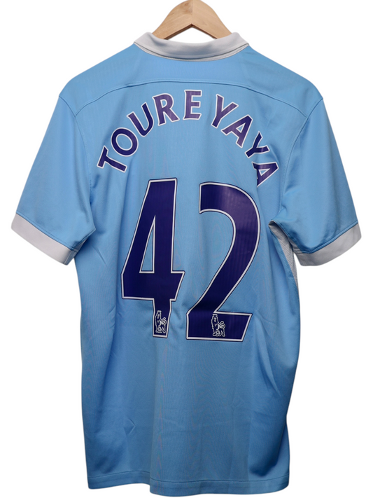 Manchester City Home Shirt 2015/2016 (M) Yaya Touré