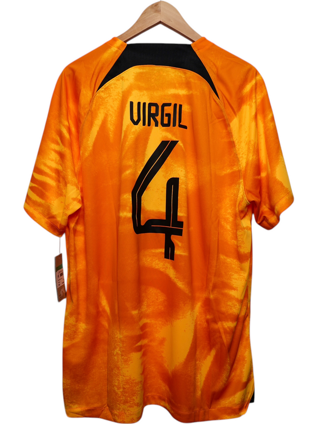 Nederland 2022 Thuis Shirt (XL) Virgil van Dijk