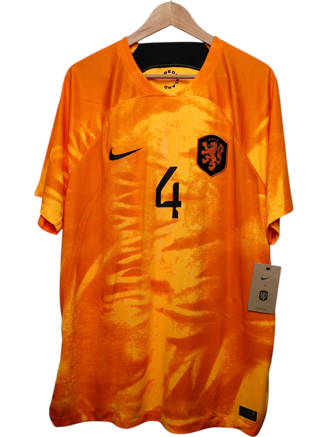 Nederland 2022 Thuis Shirt (XL) Virgil van Dijk
