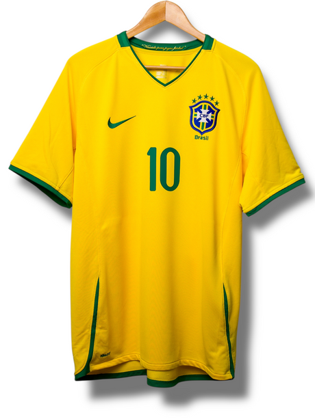 Brazil 2008 Home Shirt Ronaldinho #10 (XL)